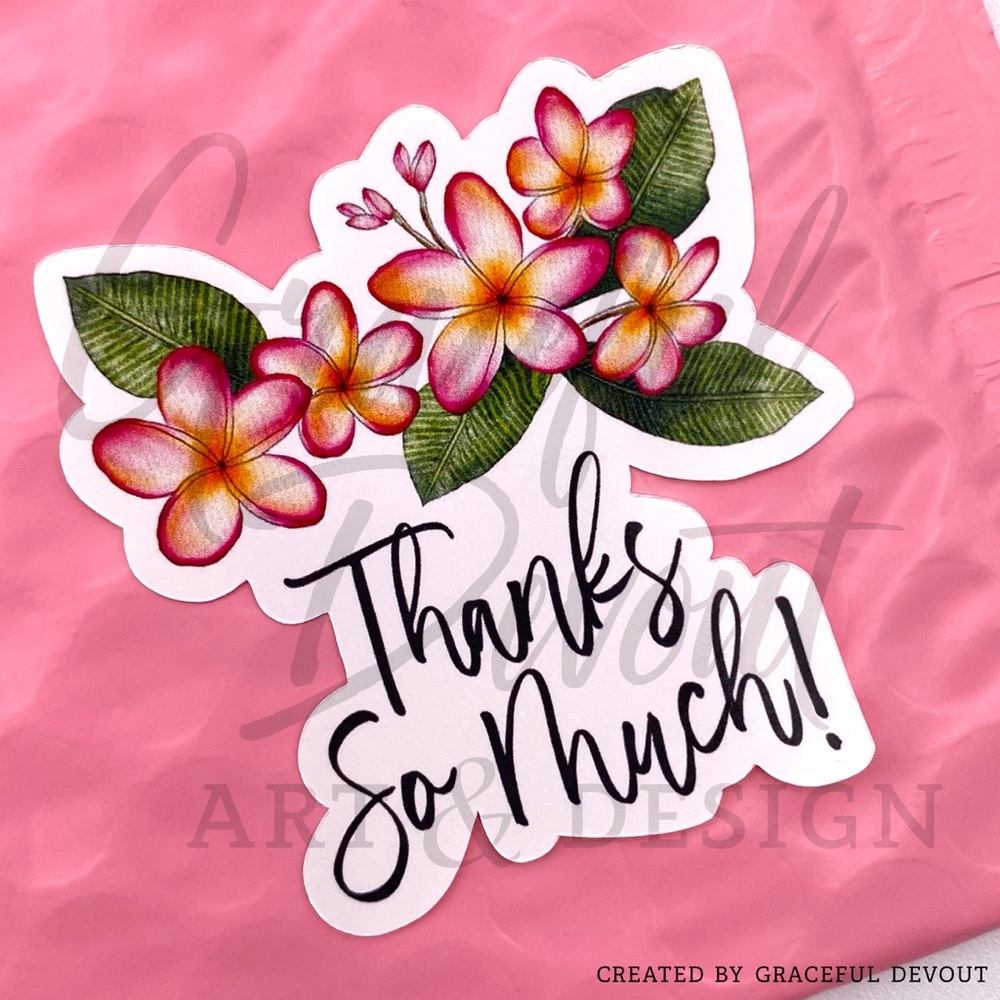 Thanks So Much!- 2" (inches) Sticker (48ct.) [GD147-48] - Picture 3 of 5